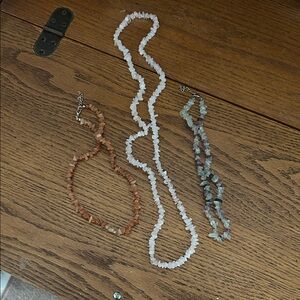 Elegant Multi-Color Stone Necklace Set